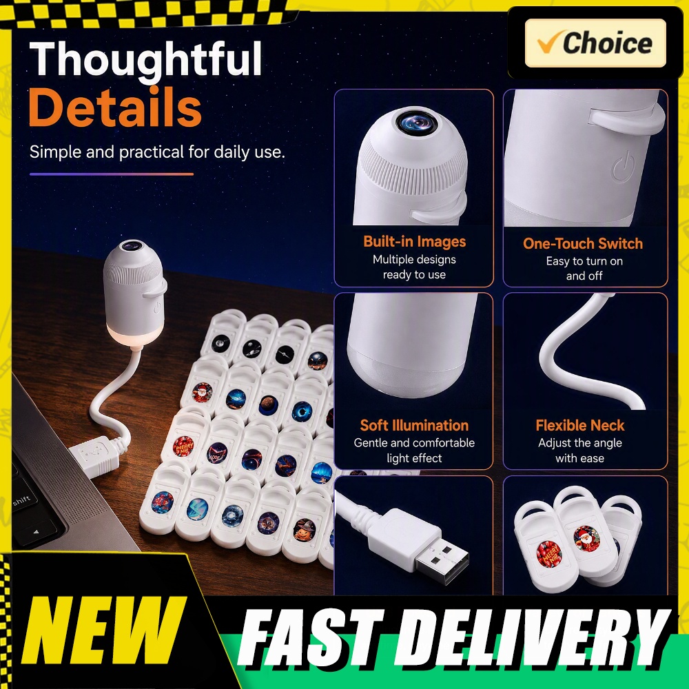 Night Light Projector Stars - 2-in-1 HD 갤럭시 프로젝터 무드등 USB