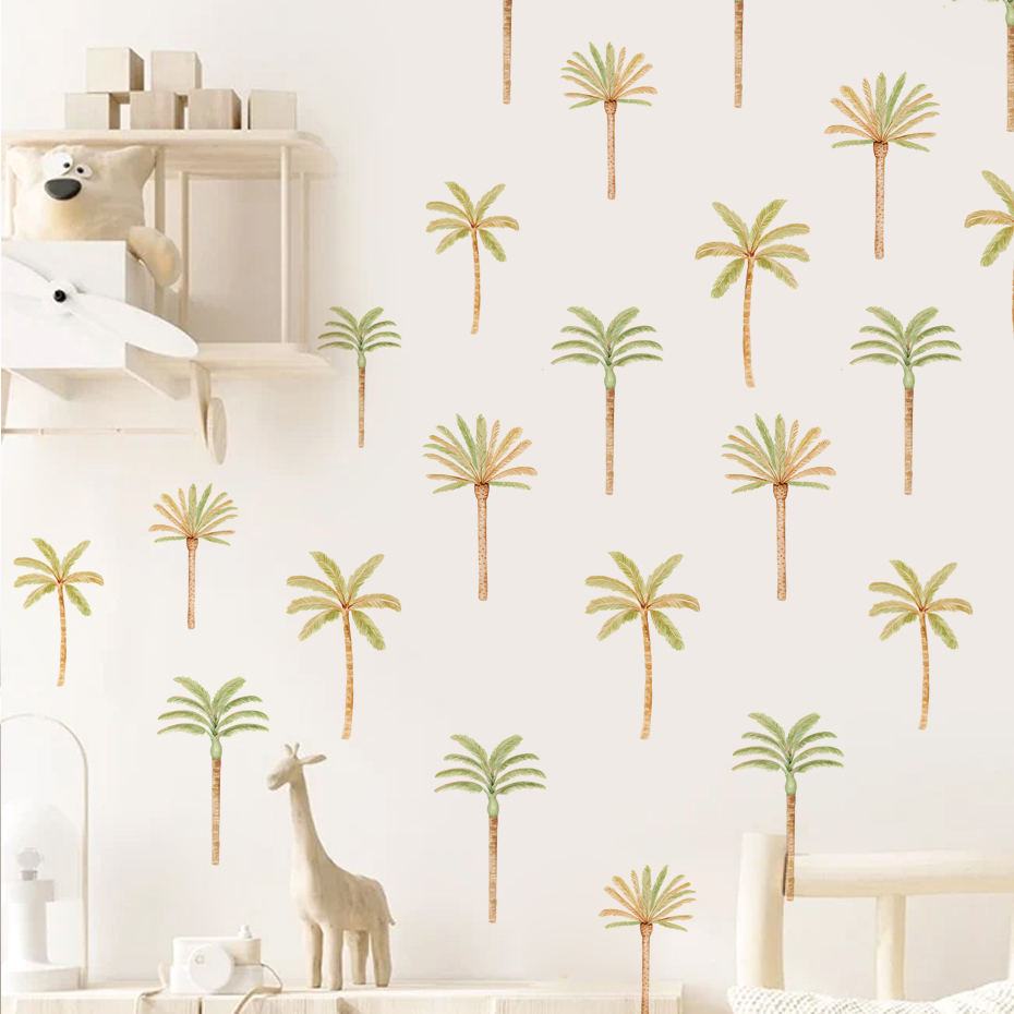 Baby Nursery Accessories - Boho 코코넛 야자 나무 벽 스티커