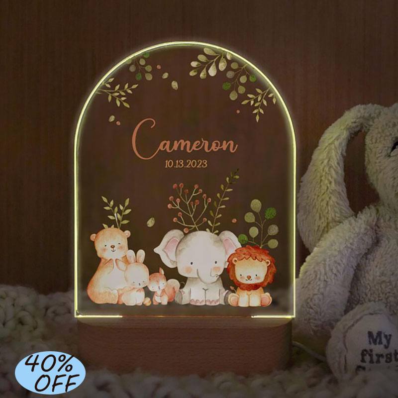 Baby Nursery Light - 맞춤 이름 아기 수면등 개인 맞춤