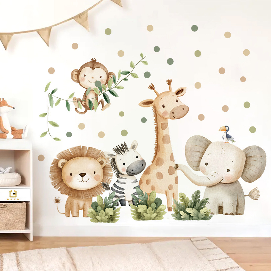 Baby Nursery Accessories - Boho 숲 동물 벽 스티커 어린이