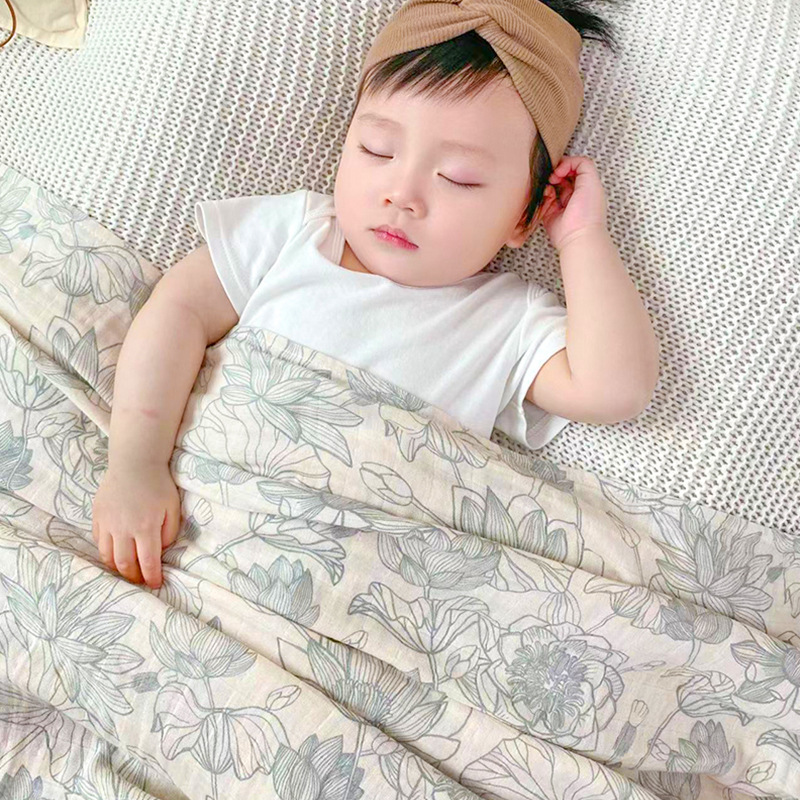 Swaddle Blanket Muslin - 코튼 배넷저고리 랩 아기 모슬린 담요,