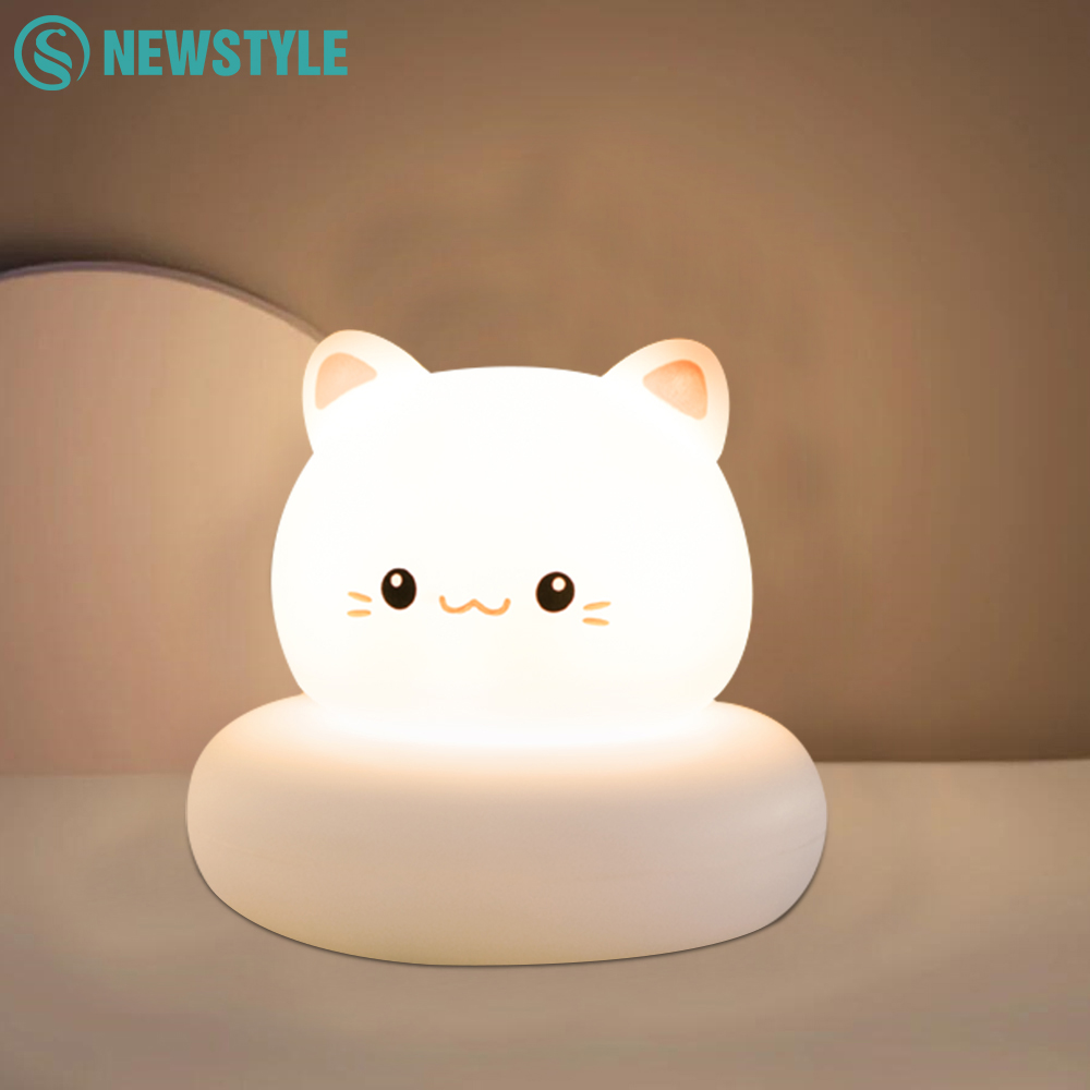 Baby Nursery Light - LED 아기 고양이 수면등 3단계 밝기