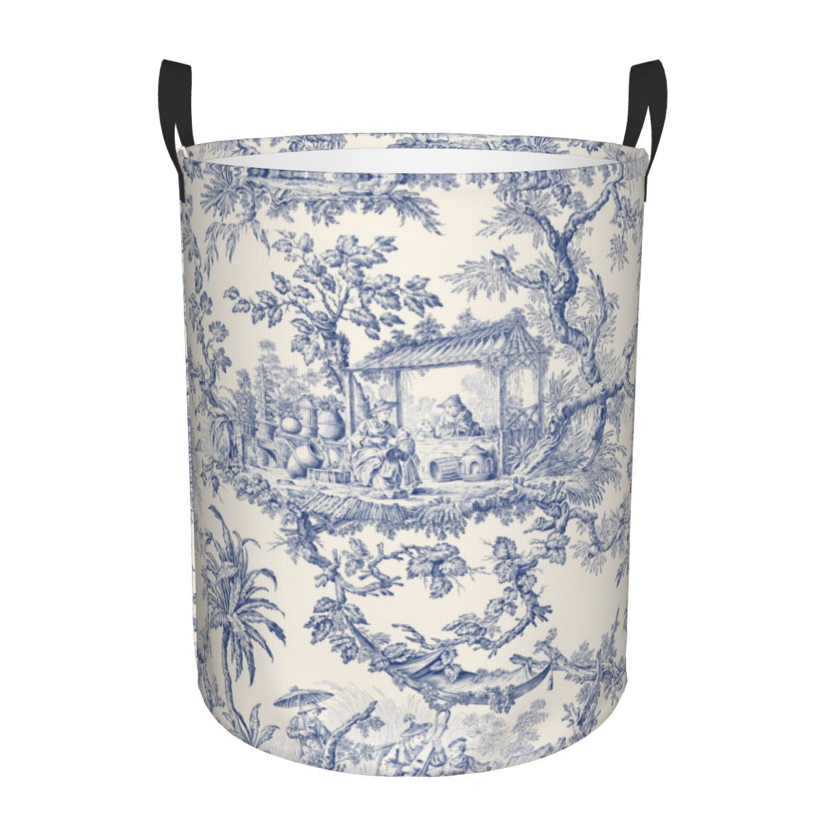 Laundry Hamper Nursery - 사용자 정의 Toile De Jouy 패턴