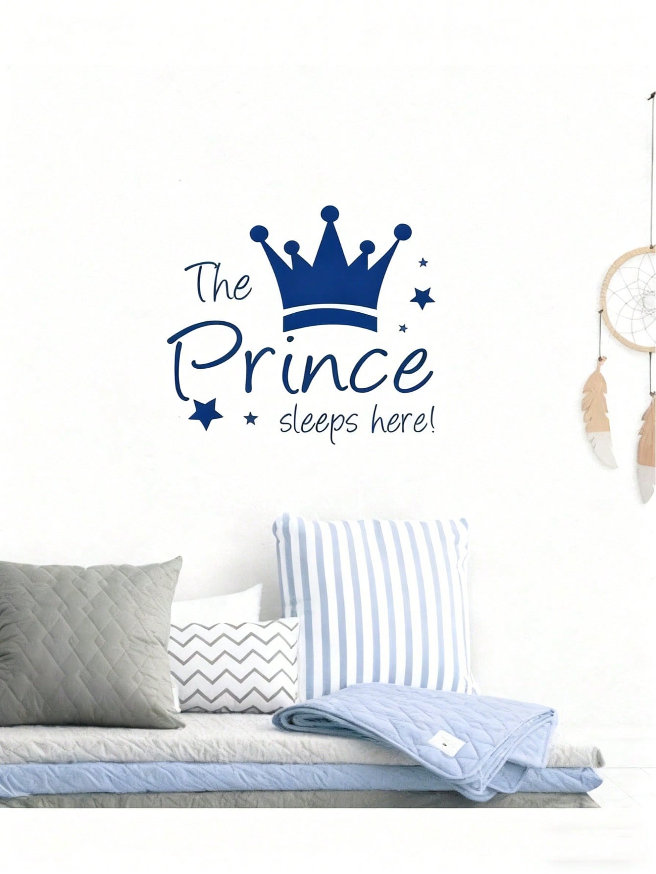 Baby Nursery Wallpaper Girl - 탈부착 가능한 공주 왕관 벽 스티커