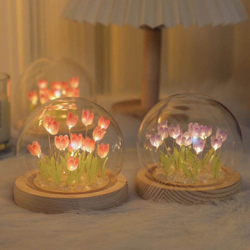 Baby Nursery Light - 인공 튤립 꽃 밤 빛 장식품