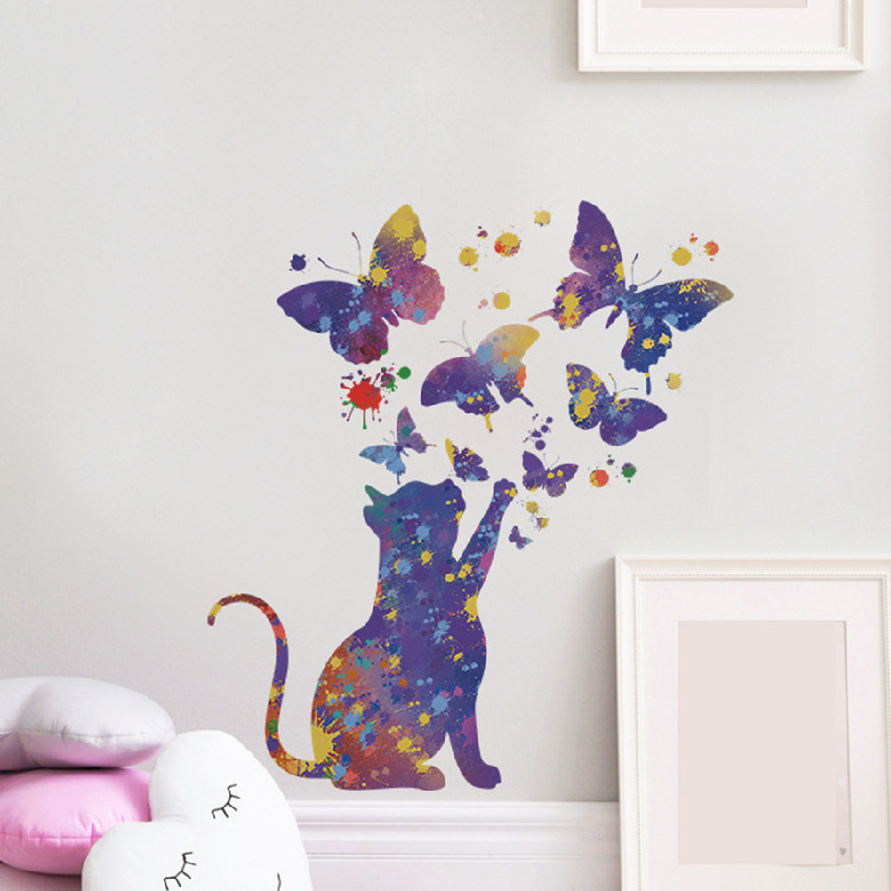 2장의 홈 데코 나비, 고양이 모양 벽 스티커, 아이방 - Wall Decal Nursery 리뷰 및 가격
