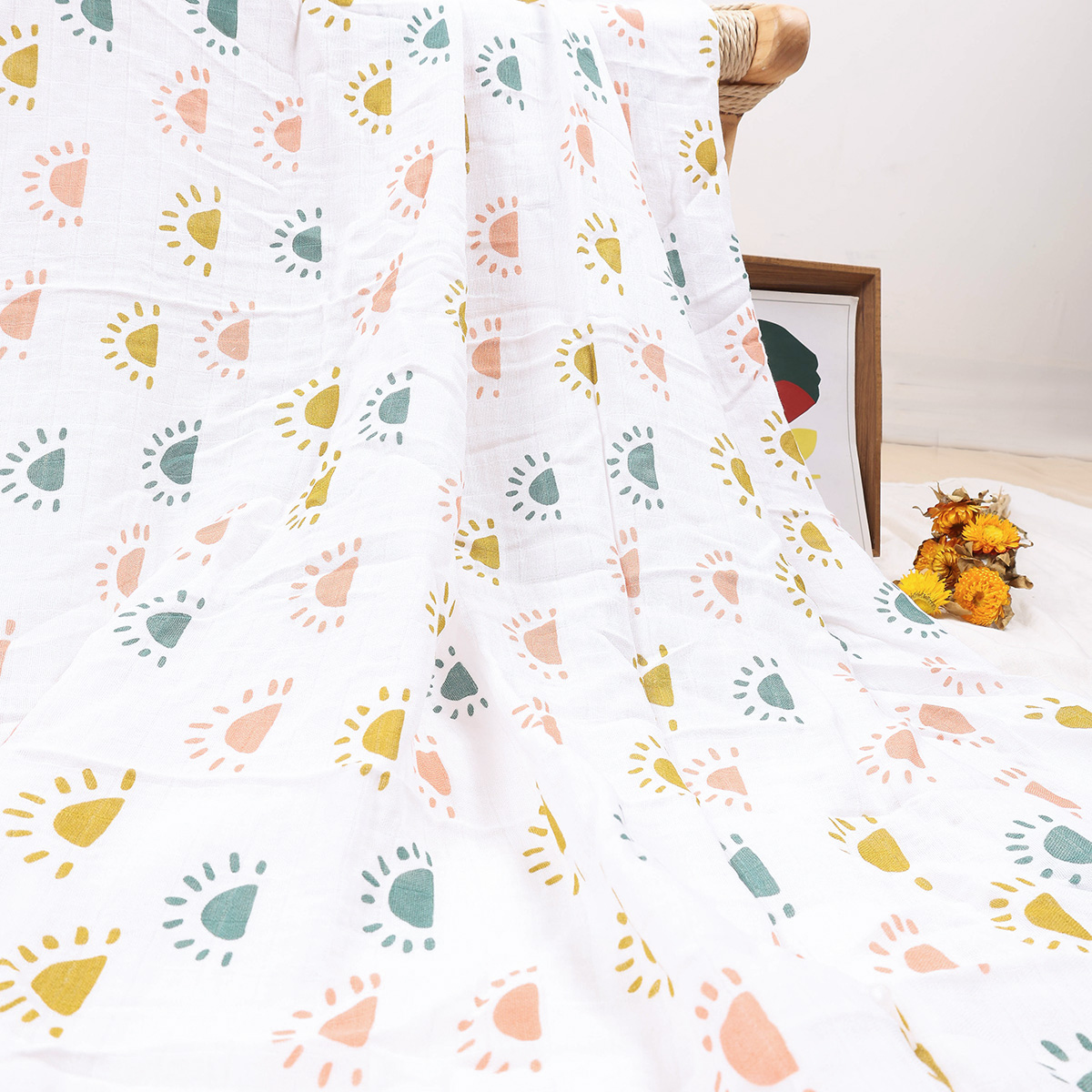 HappyFlute 120*110cmBaby Musli - Swaddle Blanket Muslin 리뷰 및 가격