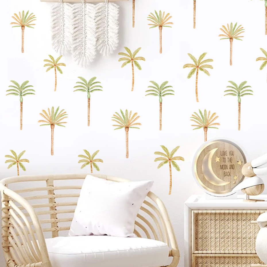 Boho 코코넛 야자 나무 벽 스티커 어린이를위한 아기 - Baby Nursery Accessories 리뷰 및 가격
