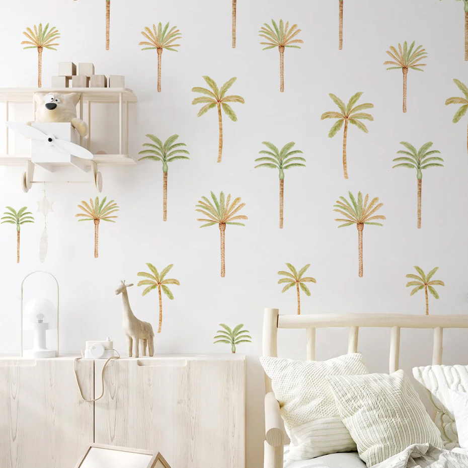 Boho 코코넛 야자 나무 벽 스티커 어린이를위한 아기 - Baby Nursery Accessories 리뷰 및 가격