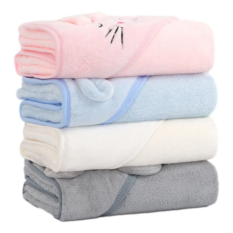 만화 동물 아기 목욕 타월 부드러운 신생아 후드 타월  - Baby Nursery Accessories 리뷰 및 가격