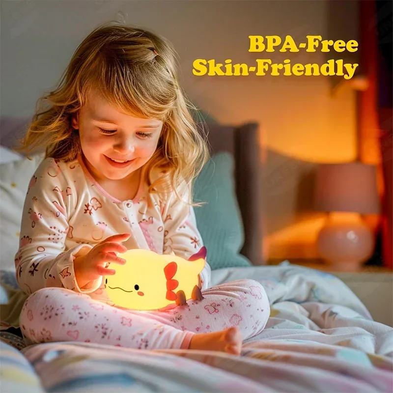 귀여운 아홀로틀 수면등 실리콘 아기방 수면등 터치 컨트 - Baby Nursery Light 리뷰 및 가격