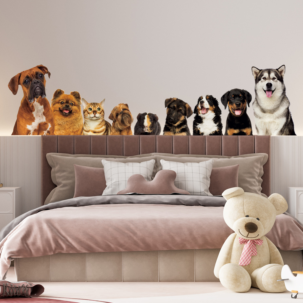 C30 #   9 귀여운 고양이와 개 벽 스티커 어린이 - Baby Nursery Wall Mural 리뷰 및 가격