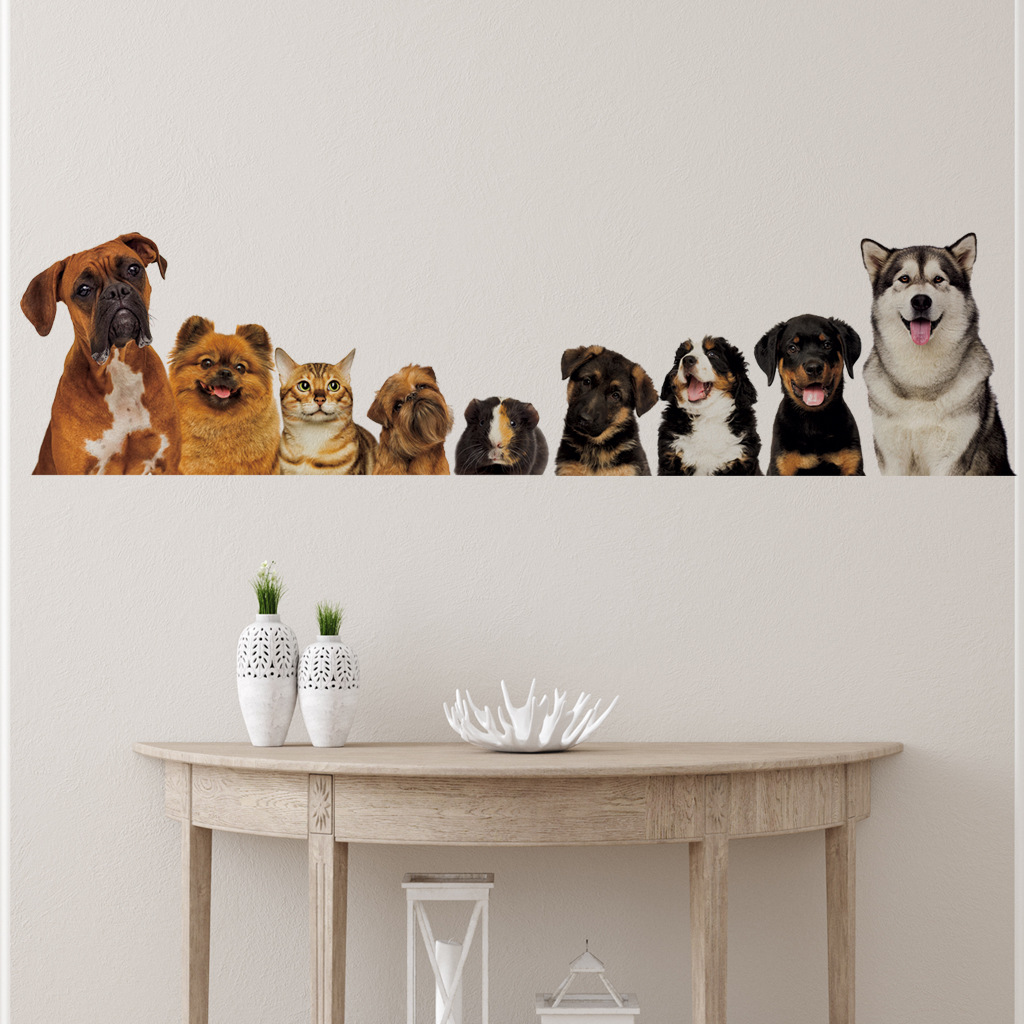 C30 #   9 귀여운 고양이와 개 벽 스티커 어린이 - Baby Nursery Wall Mural 리뷰 및 가격