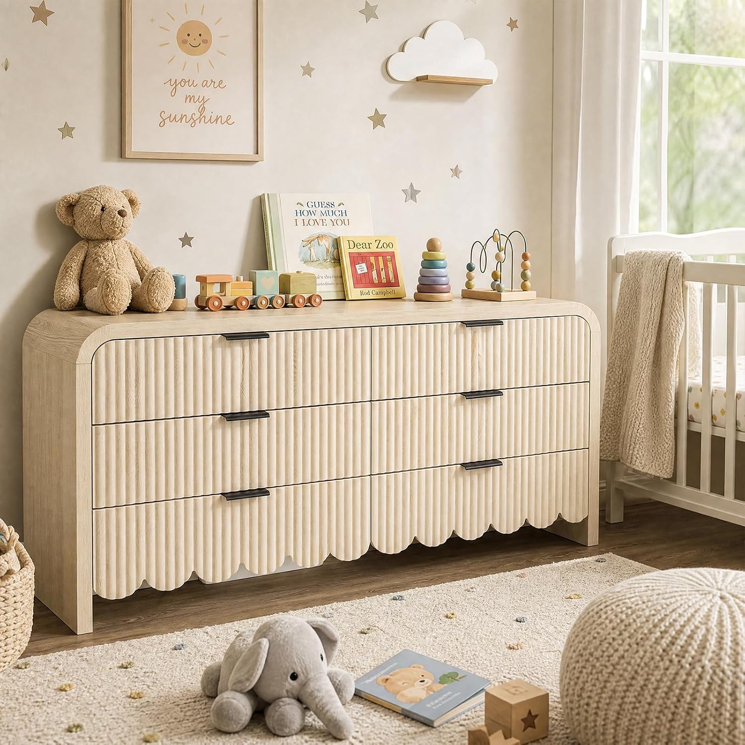 나무 6단 서랍장, 아기방 수납 서랍장, 금속 손잡이, - Baby Nursery Handles 리뷰 및 가격