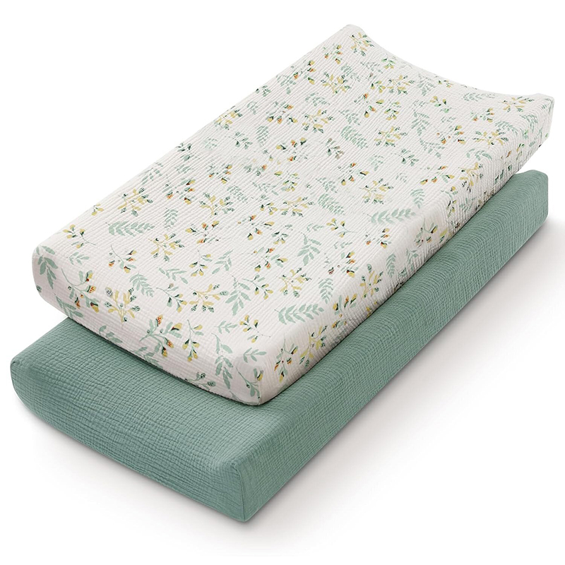 2PCS 아기 기저귀 교환 패드 커버 무슬린 부드럽고  - Changing Table Topper 리뷰 및 가격