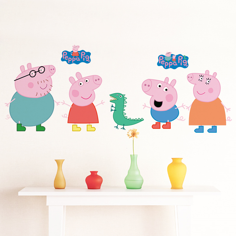 만화 페파피그 벽 스티커 어린이 방 거실 침실 유치원  - Baby Nursery Wall Mural 리뷰 및 가격