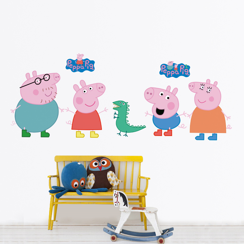 만화 페파피그 벽 스티커 어린이 방 거실 침실 유치원  - Baby Nursery Wall Mural 리뷰 및 가격