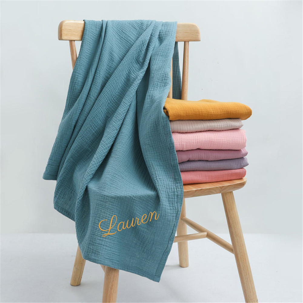 개인화 된 이름 수 놓은 사용자 정의 아기 면화 모슬린 - Swaddle Blanket Muslin 리뷰 및 가격
