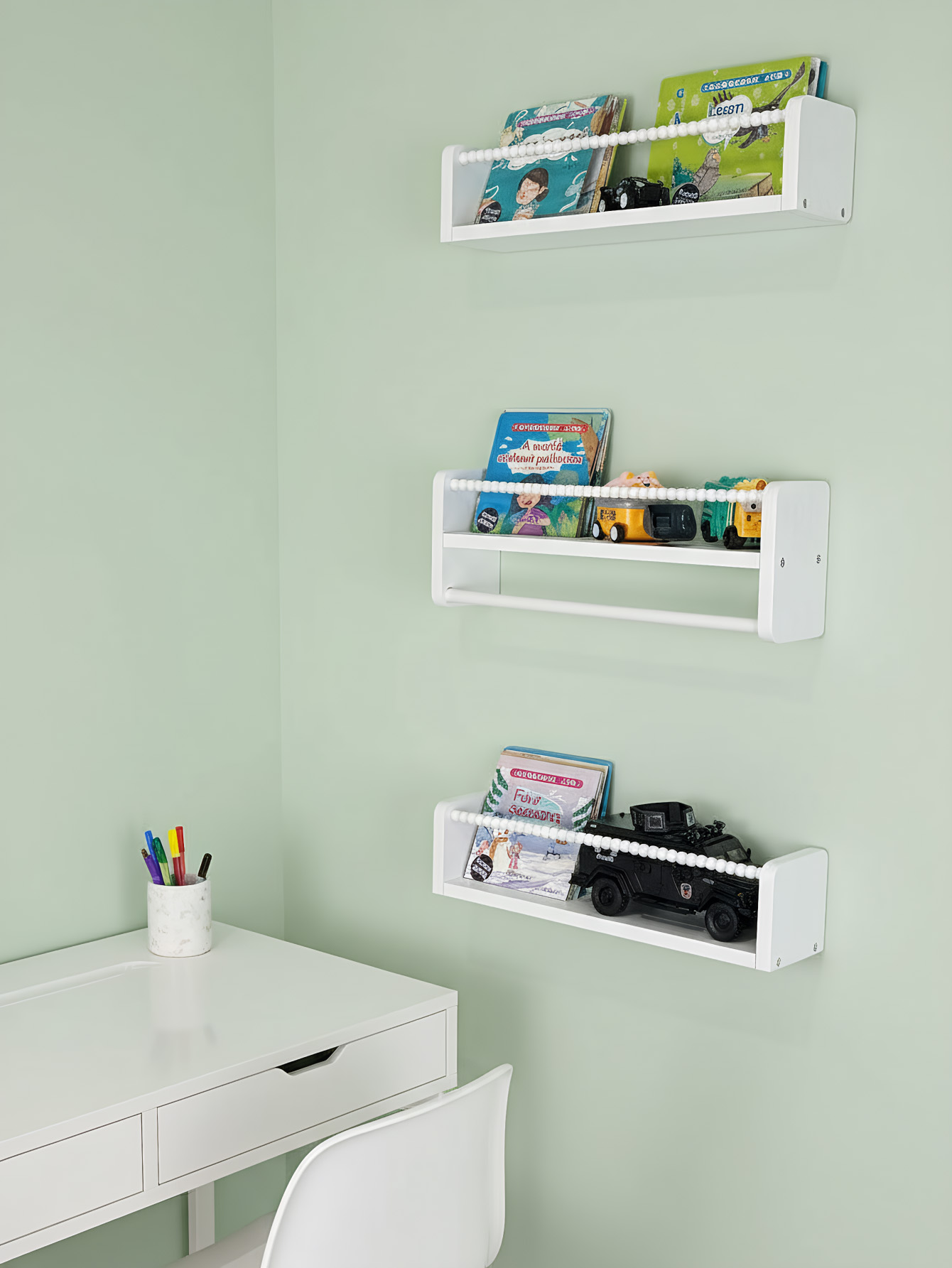 유아용 책꽂이, 15.7인치 나무 벽걸이 책꽂이 3개  - Baby Nursery Floating Shelves 리뷰 및 가격