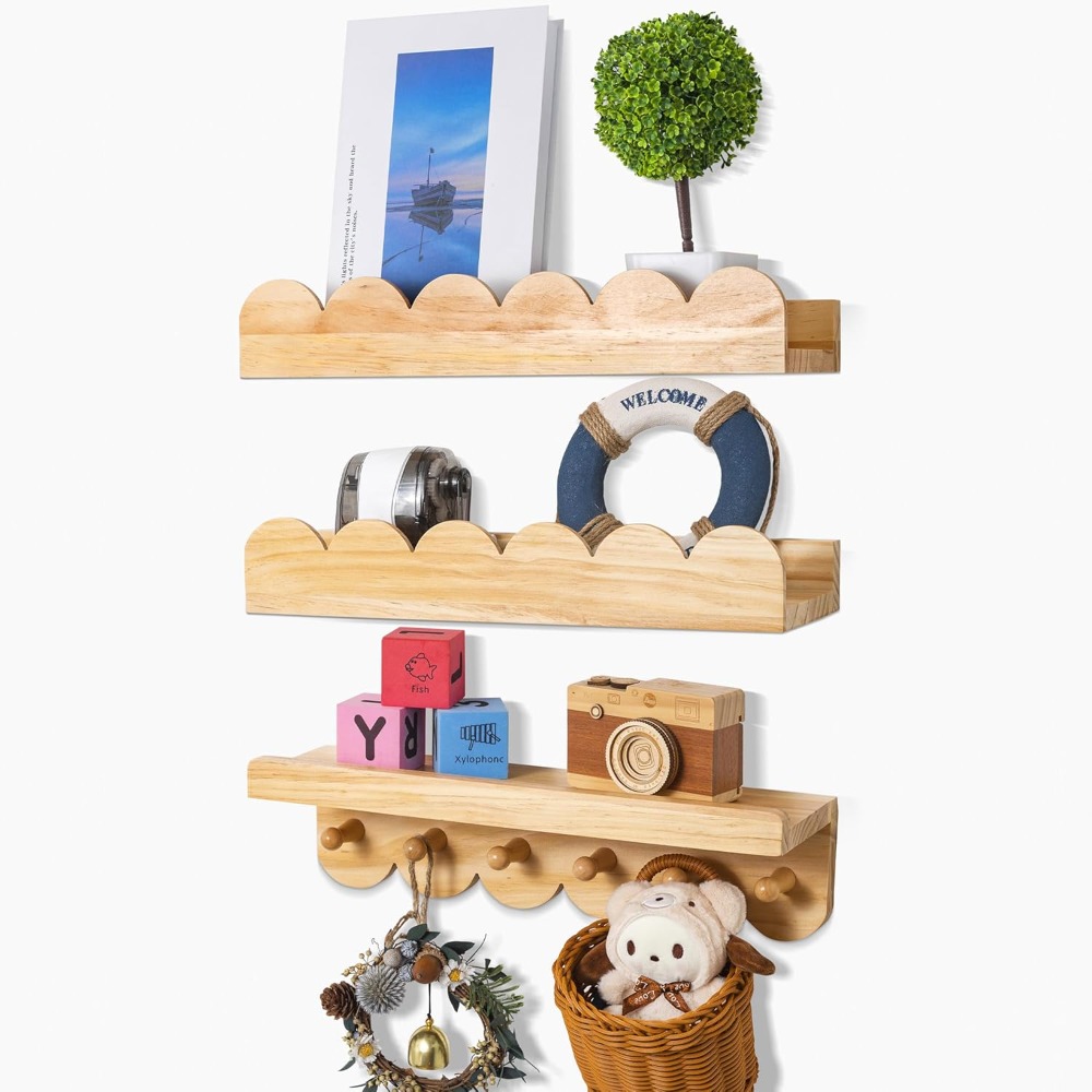 유아용 책장 3개 세트 나무 벽걸이 선반 아이들용 스칼 - Baby Nursery Floating Shelves 리뷰 및 가격
