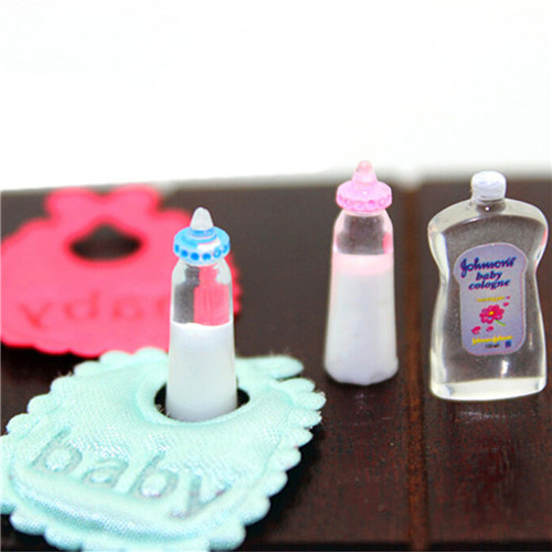 1:12 인형 집 미니어처 아기 병 샴푸 턱받이 세트  - Baby Nursery Accessories 리뷰 및 가격