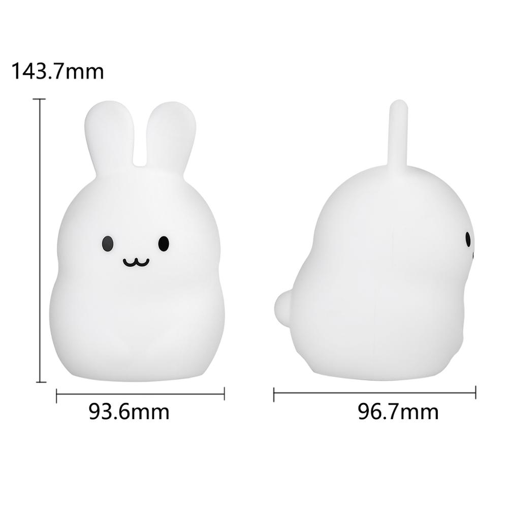 터치 센서 토끼 야간 조명 원격 제어 9 색 LED 디 - Baby Nursery Light 리뷰 및 가격