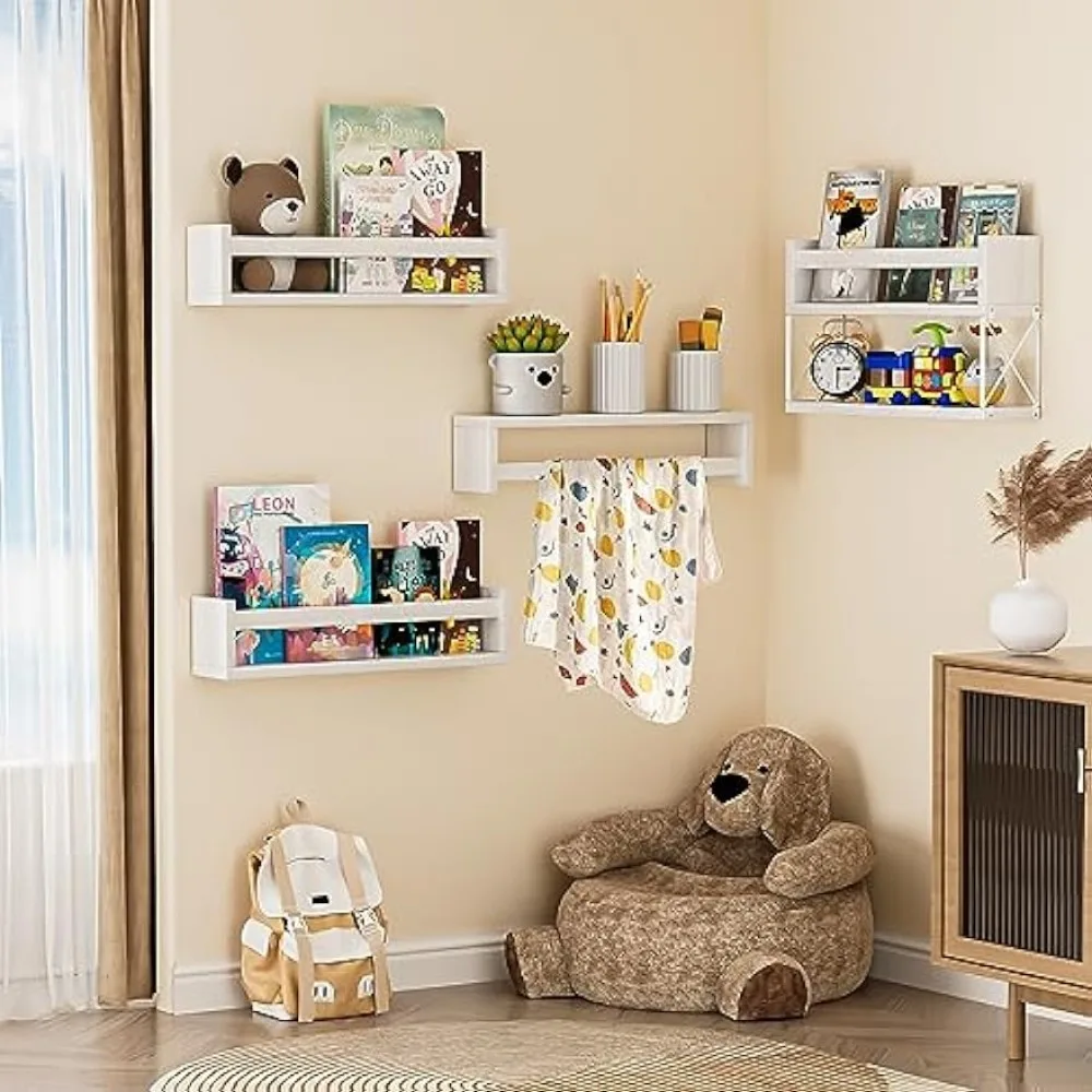 QimCoor 유아용 책장 세트 4+1, 16.5인치  - Baby Nursery Floating Shelves 리뷰 및 가격