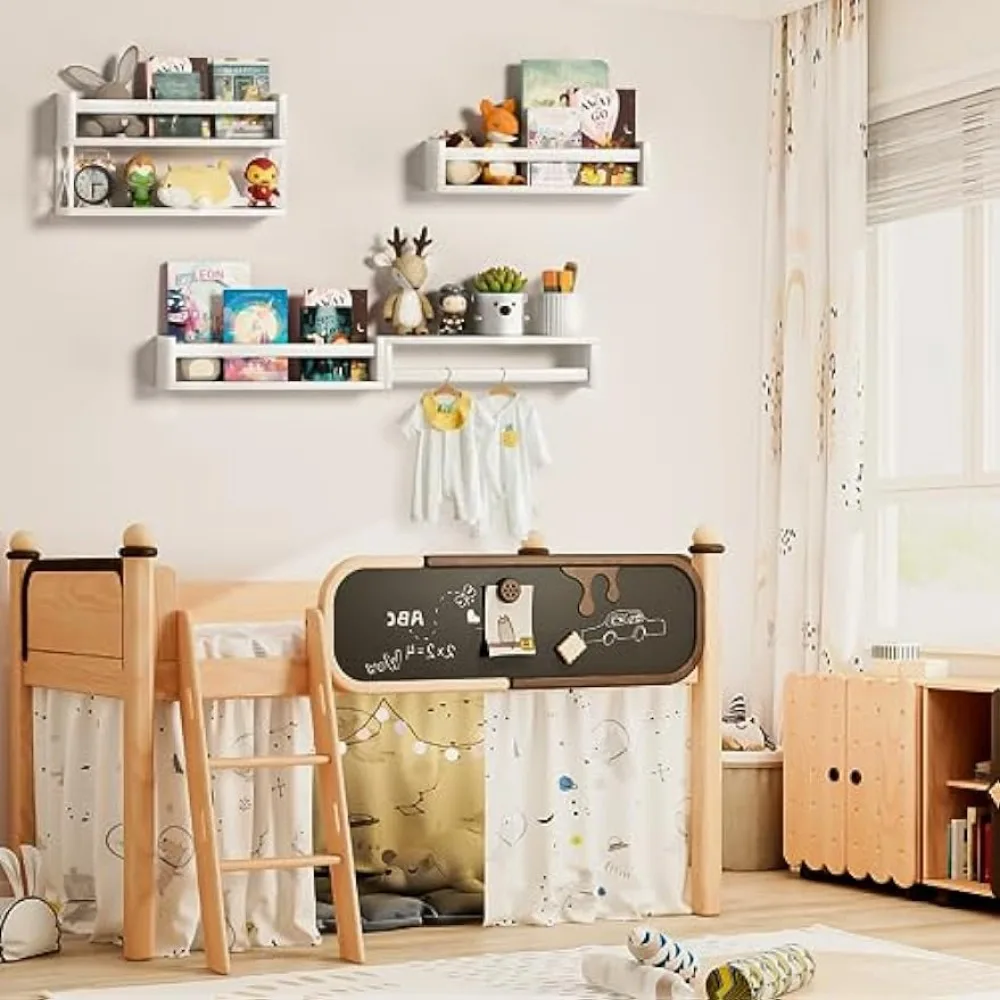 QimCoor 유아용 책장 세트 4+1, 16.5인치  - Baby Nursery Floating Shelves 리뷰 및 가격