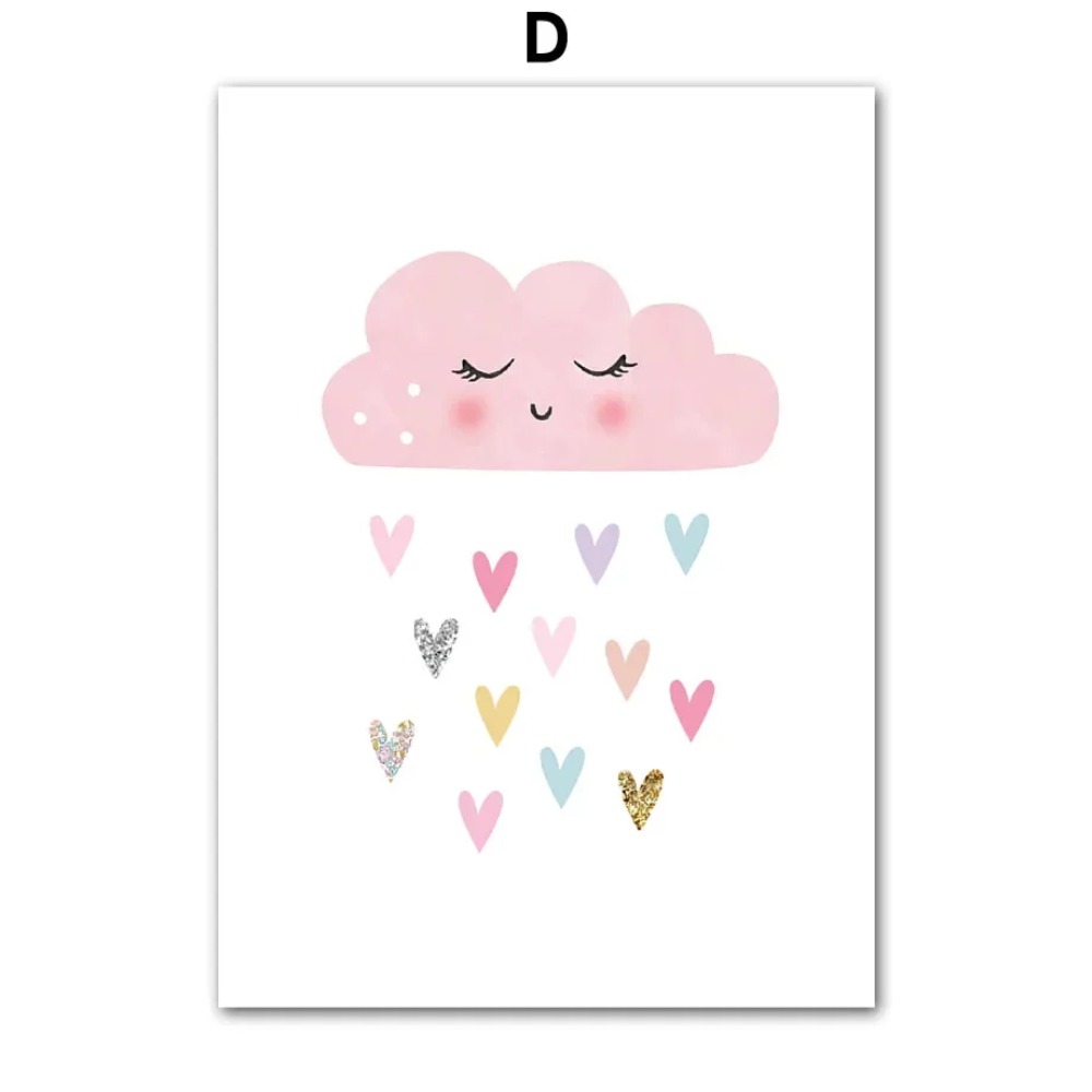 핑크 유니콘 토끼 무지개 구름 꽃 보육원 벽 예술 캔버 - Baby Nursery Name Wall Art 리뷰 및 가격