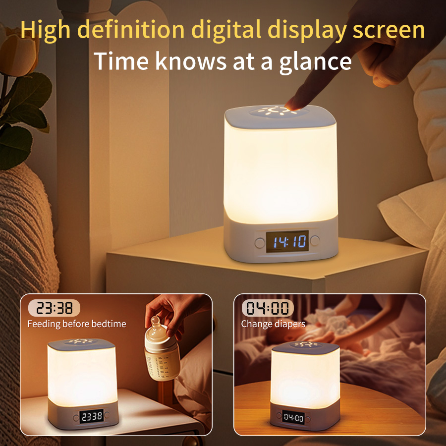 LED 테이블 램프 USB 충전식 시간 표시 시계 터치 - Baby Nursery Light 리뷰 및 가격