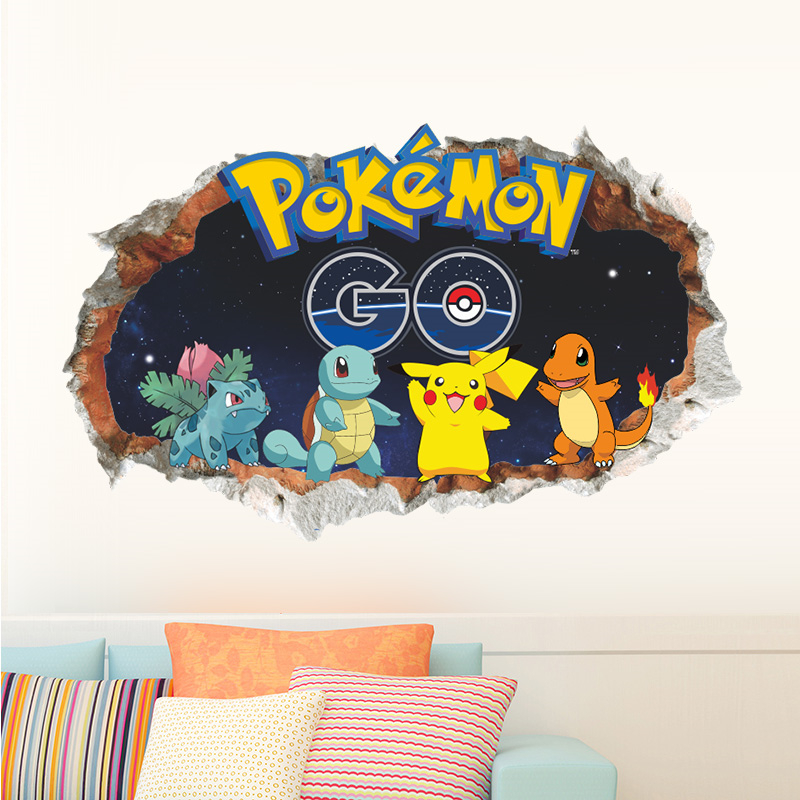 만화 포켓몬 피카츄 벽 스티커, 어린이 방 거실 침실  - Baby Nursery Wall Mural 리뷰 및 가격