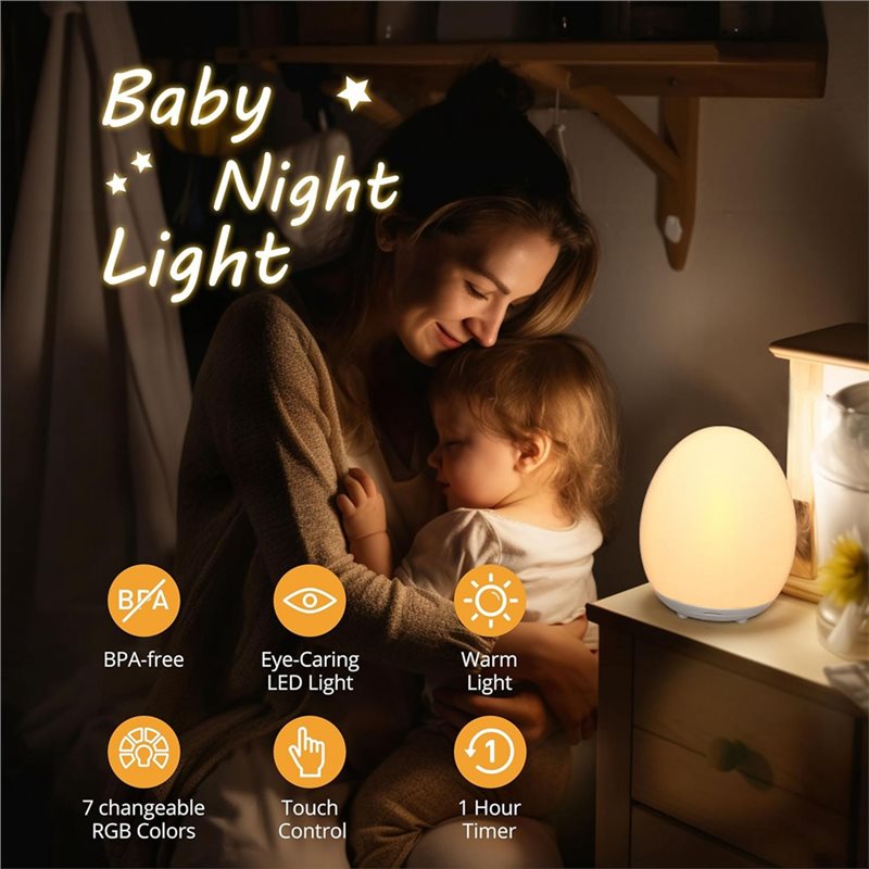 ABDJ-아이케어링 베이비 나이트 라이트 LED 에그  - Baby Nursery Colors 리뷰 및 가격