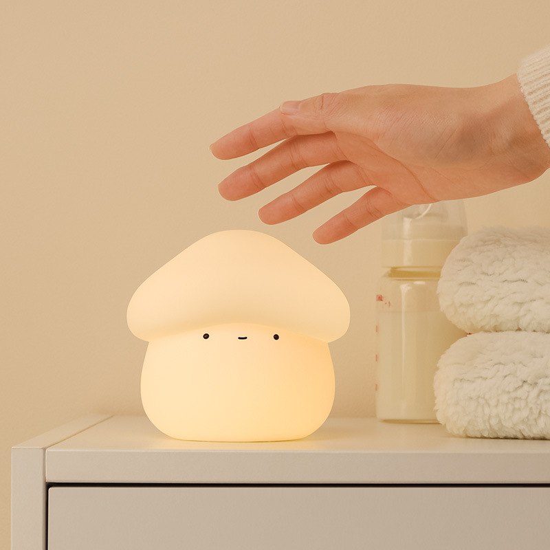 1Pcs 버섯 머리 모양 실리콘 야간 조명 USB 충전 - Baby Nursery Light 리뷰 및 가격