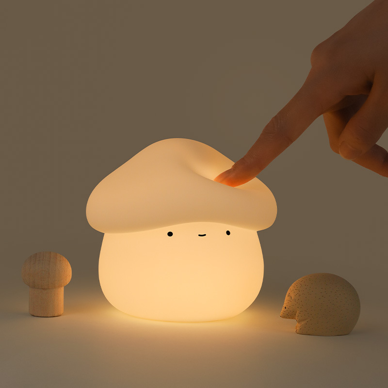 1Pcs 버섯 머리 모양 실리콘 야간 조명 USB 충전 - Baby Nursery Light 리뷰 및 가격