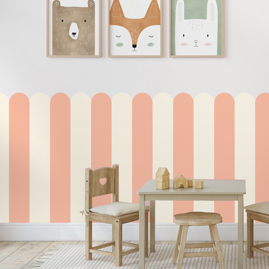 여러 가지 빛깔의 세로 줄무늬 아크 벽지 보육 어린이  - Wall Decal Nursery 리뷰 및 가격