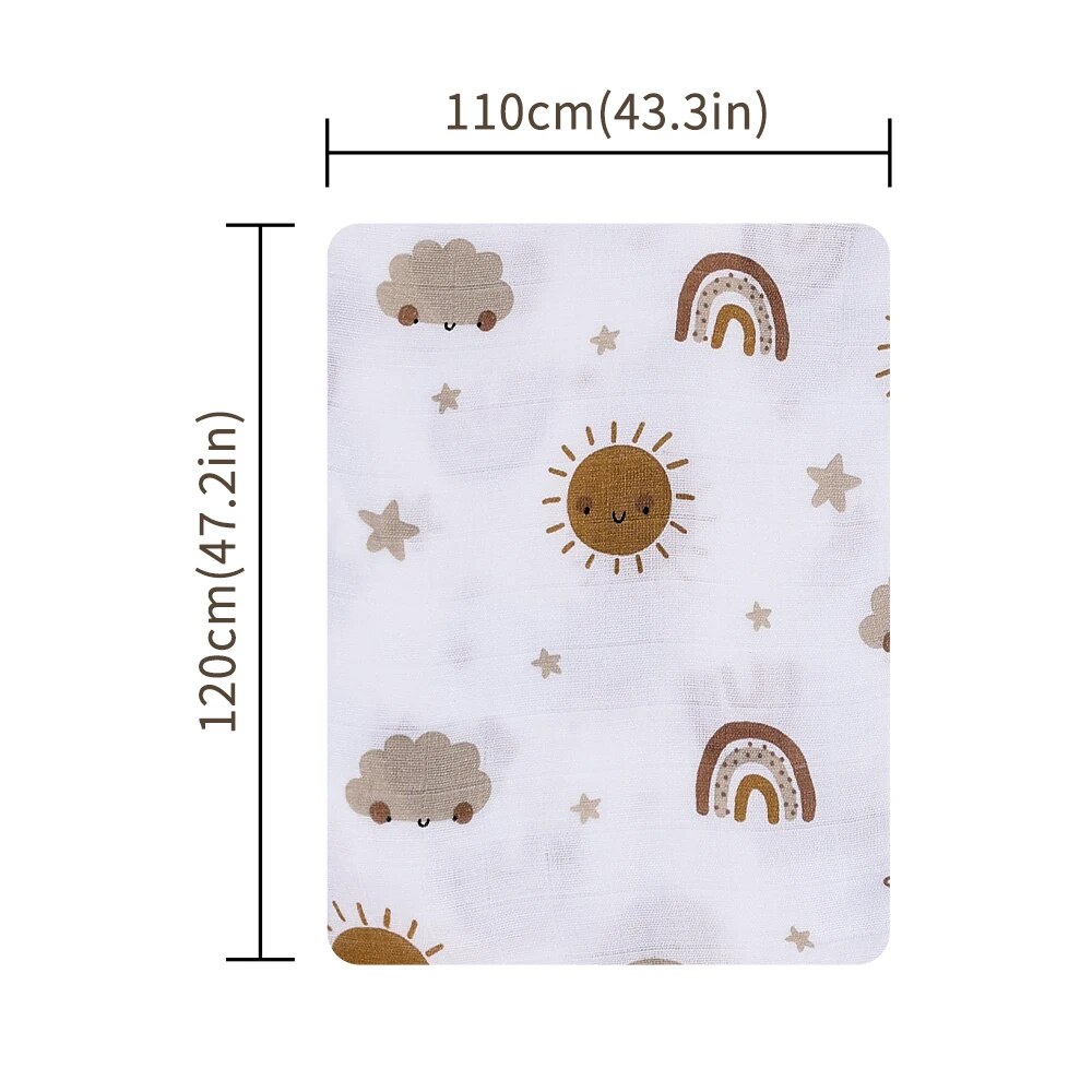 120x110cm 대나무 면 아기 모슬린 싸는 담요 귀 - Swaddle Blanket Muslin 리뷰 및 가격