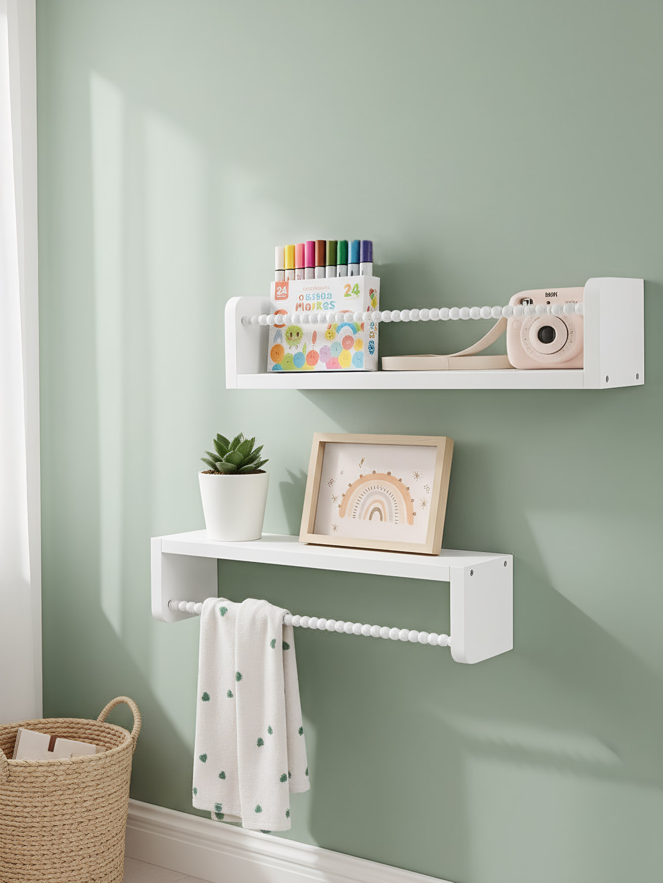 원목 유아용 책꽂이, 15.7인치 벽걸이형 책꽂이 3개 - Baby Nursery Floating Shelves 리뷰 및 가격