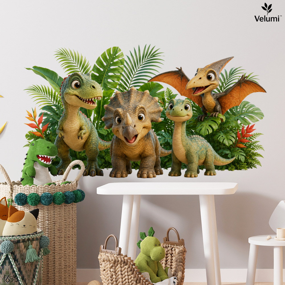 귀여운 3D 공룡 벽 스티커 어린이 공룡 생일 파티 장 - Baby Nursery Wall Mural 리뷰 및 가격